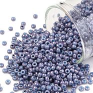 TOHO Round Seed Beads, Japanese Seed Beads, (1204) Opaque Light Blue Amethyst Marbled, 11/0, 2.2mm, Hole: 0.8mm, about 5555pcs/50g(SEED-XTR11-1204)