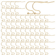 160Pcs 316 Surgical Stainless Steel Earring Hooks, Shepherd's Hook Ear Wire, Real 18K Gold Plated, 21x12x2mm, Pin: 0.6mm(STAS-SC0005-36)