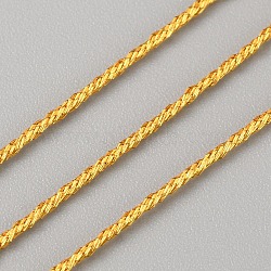 Nylon Thread, with Plastic Bobbin, for DIY Jewelry Beaded Bracelet Making, Gold, 0.8mm, about 54.68 Yards(50m)/pc(OCOR-WH0047-59A-01)