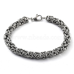 304 Stainless Steel Rope Chain Bracelet, Stainless Steel Color, 8-7/8 inch(22.4cm)(BJEW-Z023-03D)