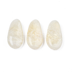 Acrylic Beads, Imitation Gemstone Style, Oval, Old Lace, 44x22x11mm, Hole: 2.5mm, about 69pcs/500g(OACR-S017-55)