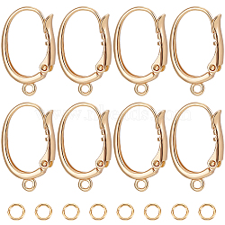 16Pcs Brass Leverback Earring Findings, with Horizontal Loops & 20Pcs 304 Stainless Steel Jump Rings, Nickel Free, Real 18K Gold Plated, 19.5~20.5x12.5x3.5mm, Hole: 1.5mm, Pin: 0.8mm(FIND-BBC0002-64)