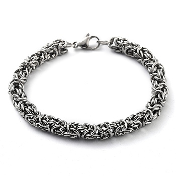 304 Stainless Steel Rope Chain Bracelet, Stainless Steel Color, 8-7/8 inch(22.4cm)