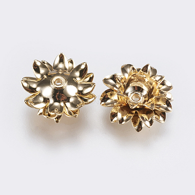 Multi-Petal Brass Bead Caps(KK-F740-48G)-2