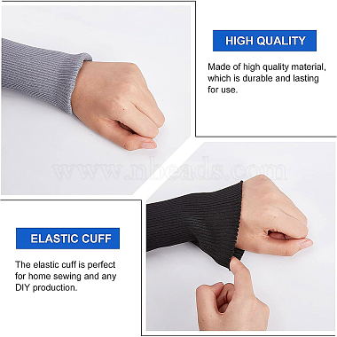 Fingerinspire 10Pcs 5 Colors Ribbing Pattern Polyester Oversleeves(FIND-FG0001-66)-5