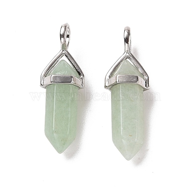 aventurine verte naturelle a pendentifs(G-K329-37P)-2