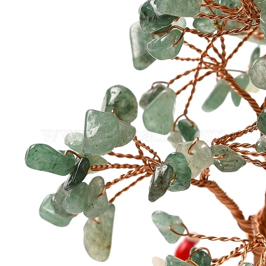 décorations d'arbre de Noël en copeaux d'aventurine verte naturelle(DJEW-K028-01E)-4