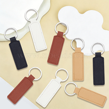 24Pcs 4 Colors PU Leather Keychains(KEYC-SC0002-17)-7