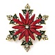 Christmas Theme Golden Zinc Alloy with Rhinestone Brooches(JEWB-B018-01AG-07)-1