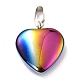 Electroplate Non-magnetic Synthetic Hematite Pendants(G-I315-01C)-3