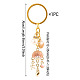 Shell Shape Alloy & Enamel & ABS Plastic Imitation Pearl Keychains(KEYC-TADJ00008)-3
