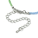 Faceted Rondelle Glass Beaded Necklace for Women(NJEW-M208-02K)-5