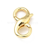 Brass Double Opening Lobster Claw Clasps, for Jewelry Making Findings, Cadmium Free & Lead Free, Long-Lasting Plated, Real 18K Gold Plated, 18x10x5mm, Hole: 5mm and 5.5mm(KK-G416-53G)
