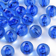 Transparent Acrylic Beads, Round, Royal Blue, 16x15mm, Hole: 2.8mm, about 220pcs/500g(MACR-S370-A16mm-751)
