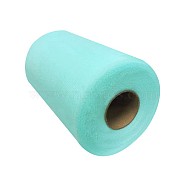 Deco Mesh Ribbons, Tulle Fabric, Tulle Roll Spool Fabric For Skirt Making, Aqua, 6 inch(15cm), about 100yards/roll(91.44m/roll)(OCOR-P010-D-C41)