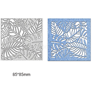 Carbon Steel Cutting Dies Stencils, for DIY Scrapbooking/Photo Album, Decorative Embossing DIY Paper Card, Leaf, Matte Platinum Color, 85x85mm(DIY-WH0170-106)