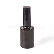 Glass Nail Polish Empty Bottle, with Brush, Column, Black, 7.9x2.8cm, Capacity: 12ml(MRMJ-WH0058-03B)