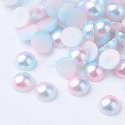 Imitation Pearl Acrylic Cabochons, Dome, Pink, 3x1mm, about 10000pcs/bag(OACR-R063-3mm-02)
