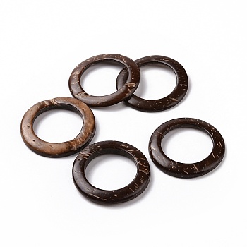 Coconut Linking Rings, Ring, 38x2.5~5mm, Inner Diameter:25.3~25.4mm