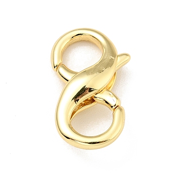 Brass Double Opening Lobster Claw Clasps, for Jewelry Making Findings, Cadmium Free & Lead Free, Long-Lasting Plated, Real 18K Gold Plated, 18x10x5mm, Hole: 5mm and 5.5mm
