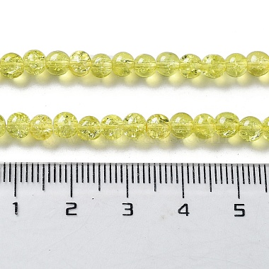 Chapelets de perles en verre craquelé peints à la bombe(CCG-Q001-4mm-04)-3