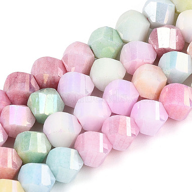 Anti-Tarnish Electroplate Glass Beads Strands(GLAA-T025-8mm-14A)-1