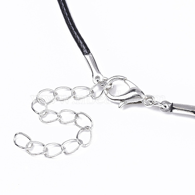Воском хлопка ожерелье шнура материалы(X-MAK-S032-1.5mm-B01)-4