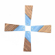 Opaque Resin & Walnut Wood Pendants(RESI-S389-040A-C)-2