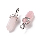 Natural Rose Quartz Pointed Pendants(X-G-K329-52P)-4