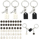 DIY Alphabet Alloy Enamel  & Building Blocks Resin Pendant Keychain Making Kits, Mixed Color, 18 Gauge, 8x1mm, Inner Diameter: 6mm, 30pcs(DIY-CJ0002-80)