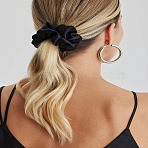 1 Set Polyester Hair Accessories, with Elastic Cord, Scrunchie/Scrunchy Hair Ties, Mixed Color, 35mm, Inner Diameter: 32.5~40mm, 5pcs/set(OHAR-LP0003-008)