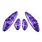 Transparent Resin Wing Earrings Pendants, Wings Charms, Dark Violet, 49x16x3mm, Hole: 1.2mm, Small wings: 12x24.5x3mm(FIND-TAC0006-58C)