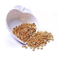 Brass Spacer Beads, Long-Lasting Plated, Flat Round, Golden, 1/4 inch(5mm)(KK-WH0042-08C-G)