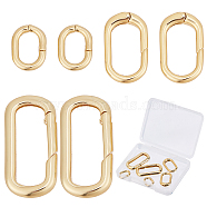 6Pcs 3 Style Brass Spring Gate Rings, Oval Rings, Golden, 13~29x10~15x2~3.5mm, Inner Diameter: 9x5.5~23mm, 2Pcs/style(DIY-SC0019-62)