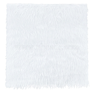 Imitation Rabbit Hair Faux Fur Polyester Fabric, for Plush Toy DIY Garment Sewing Material, White, 400x400x1.5mm(DIY-WH0032-91A)