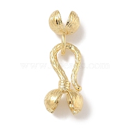 Brass Hook and S-Hook Clasps, Round, Real 14K Gold Plated, 20mm(KK-P284-04G-02)