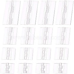 Transparent Acrylic Hinges, Folding Hinge Tools, for Storage Box, Clear, 34~42x25~65x6~7mm, 44pcs/set(TOOL-GA0001-12)