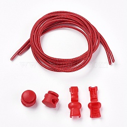 DIY Elastic Lock Shoelace, Dark Red, 3mm, 1m/strand(AJEW-WH0057-05S)