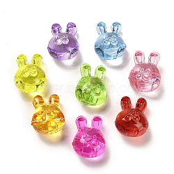 Transparent Acrylic Beads, Rabbit, Mixed Color, 21x16.5x13.5mm, Hole: 3mm, about: 234pcs/500g(OACR-Z016-28)