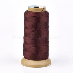 Polyester Thread, for Custom Woven Jewelry Making, Coconut Brown, 0.7mm, about 310m/roll(NWIR-K023-0.7mm-13)