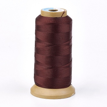 Polyester Thread, for Custom Woven Jewelry Making, Coconut Brown, 0.7mm, about 310m/roll