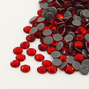 Glass Hotfix Rhinestone, Grade AA, Flat Back & Faceted, Half Round, Siam, SS16, 3.8~4.0mm, about 1440pcs/bag