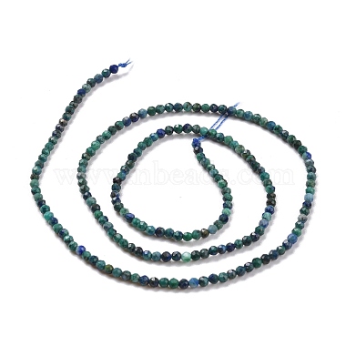 Natural Chrysocolla & Lapis Lazuli Beads Strands(G-D463-08A)-2