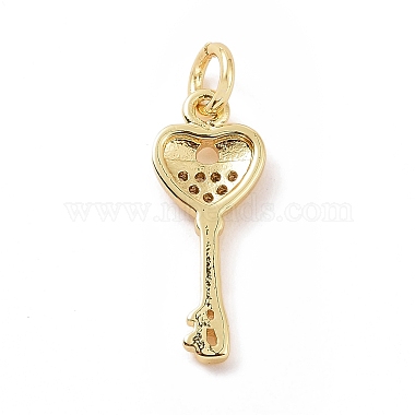 Brass Micro Pave Cubic Zirconia Pendants(KK-C012-11G)-2