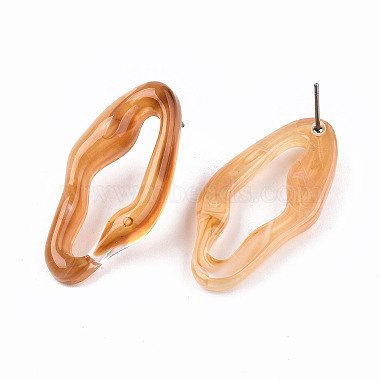 Transparent Resin Stud Earrings(EJEW-T012-05-B01)-3