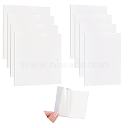 400 Sheets 2 Sizes PET Transparent Sticky Note Pads, Waterproof Memo Pad, for Office & School Supplies, Beige, 75~95x70~75.5x3mm, 50 sheets/pc, 4pcs/size(DIY-NB0006-63)