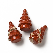 Natural Red Jasper Display Decorations, Christmas Tree, 38.5x24.5mm(G-G997-E03)