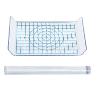 DIY Clay Craft Kit, with Acrylic Transparent Pressure Plate and Rods Solid, Clear, 198x20.5mm, 17.5x11cm, 2pcs/set(DIY-PH0027-83)