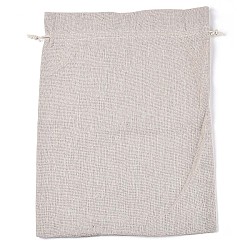 Cotton Cloth Packing Pouches Drawstring Bags, Gift Sachet Bags, Muslin Bag Reusable Tea Bag, Rectangle, Old Lace, 39x29.5cm(ABAG-R011-30X40-01)