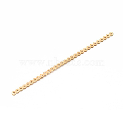 Iron Spacer Beads, Rectangle, Golden, 105x3x1mm, Hole: 1mm(IFIN-O002-01)